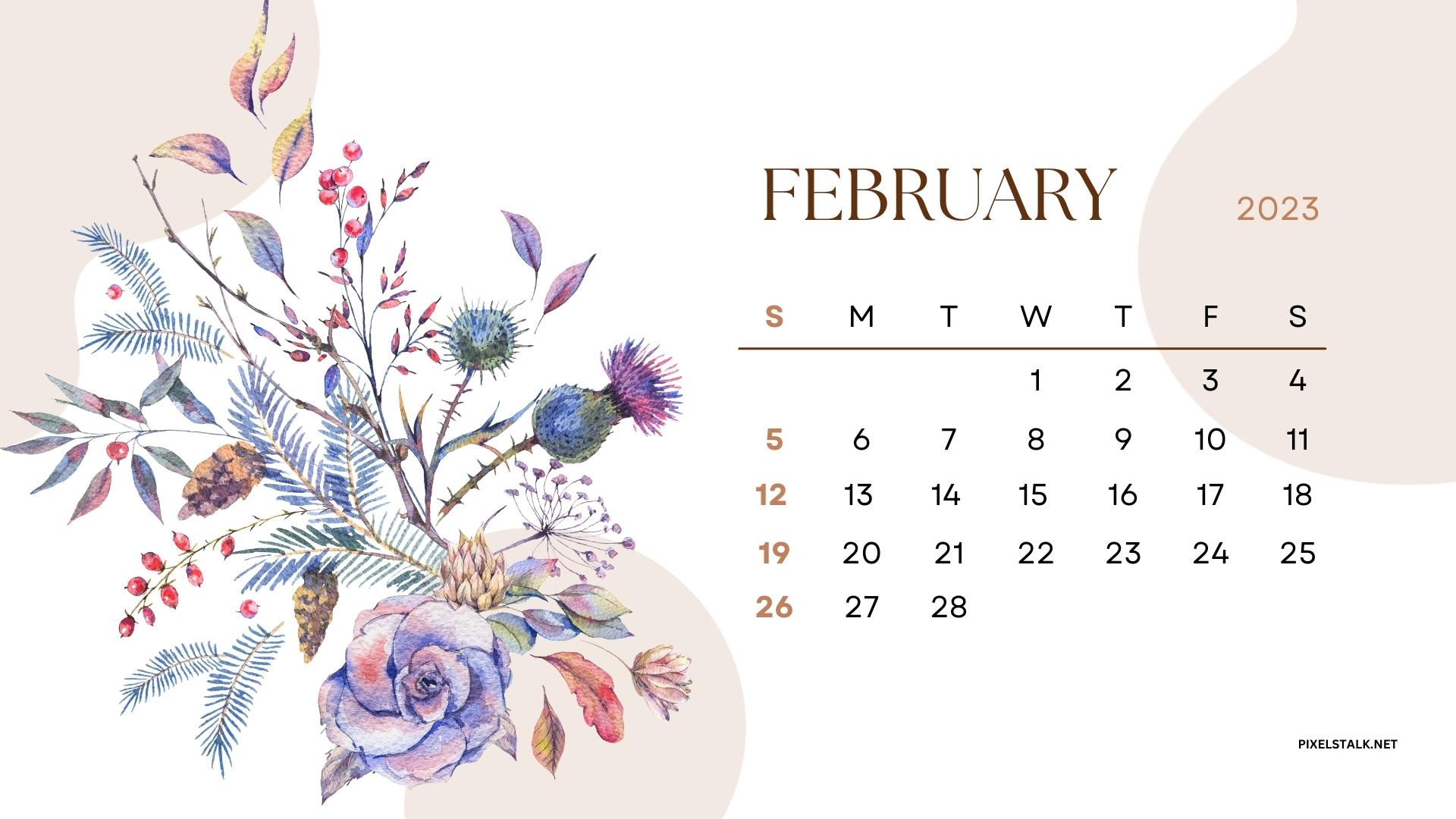 February 2023 Calendar Wallpapers  Top Free February 2023 Calendar  Backgrounds  WallpaperAccess