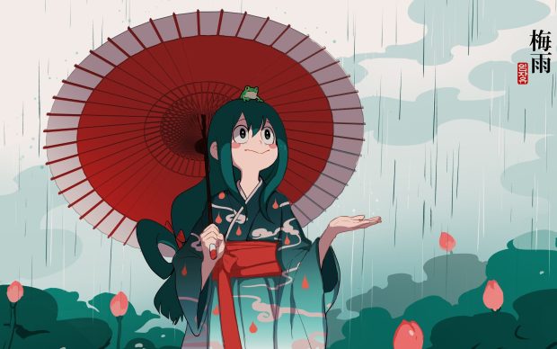 Desktop Tsuyu Asui Wallpaper HD.