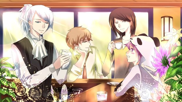 Download Free Anime Cafe Background HD.