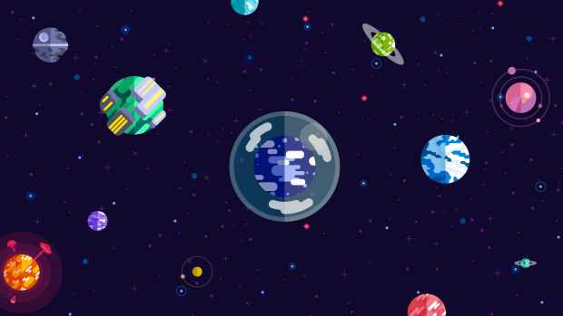 Earth Kurzgesagt Wallpaper HD.