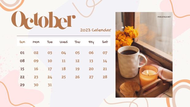 Fall October 2023 Calendar Backgrounds HD.
