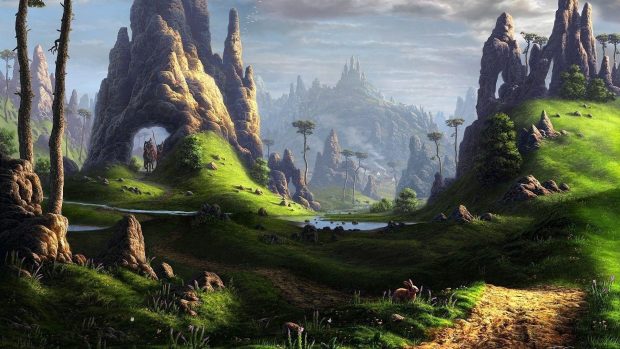 Fantasy Landscape Wide Screen Wallpaper.