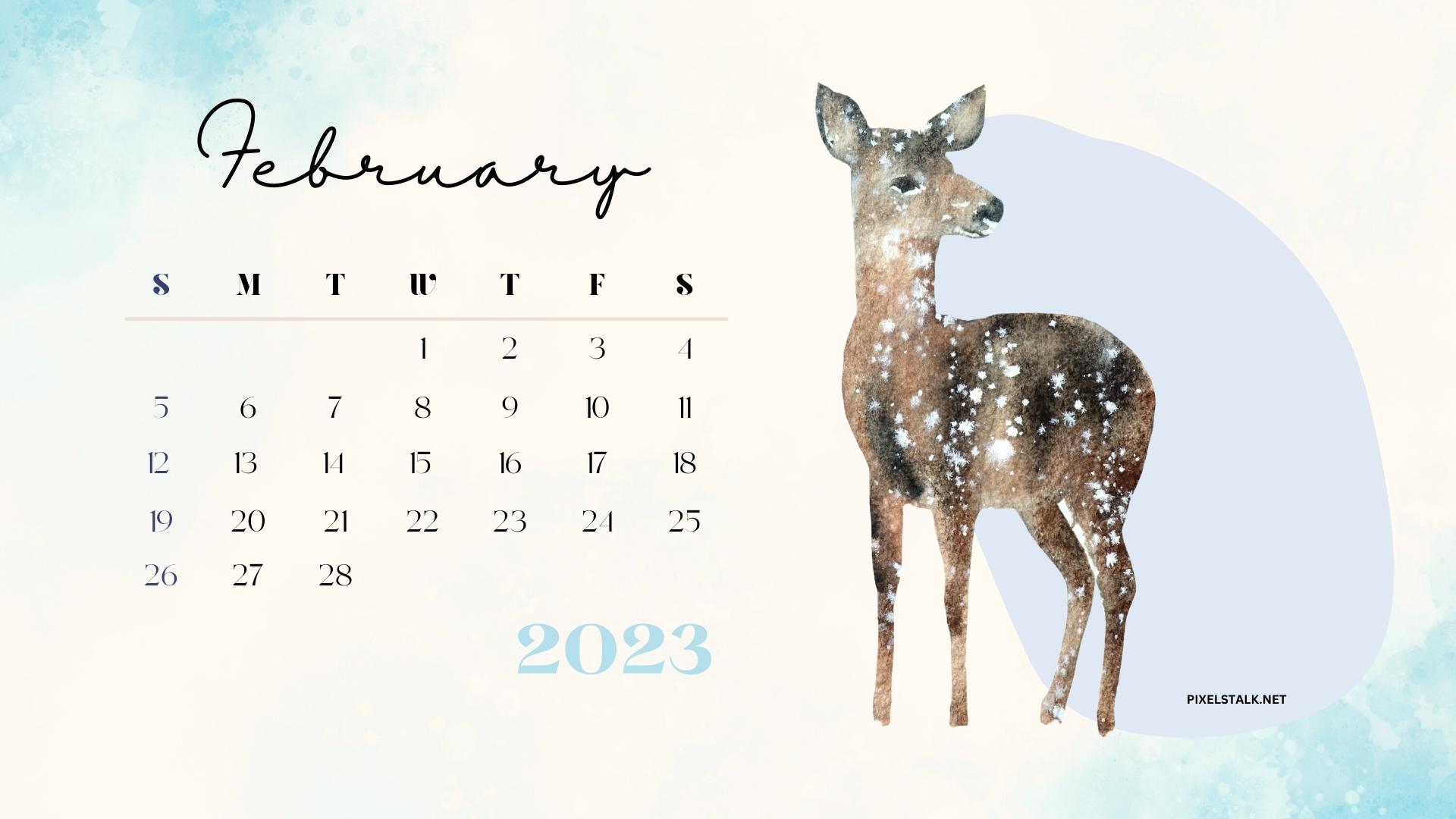 February 2023 Calendar Wallpaper  Sarah Hearts