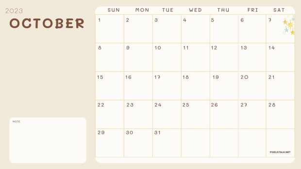 Free Download October 2023 Calendar Desktop Wallpaper (1).