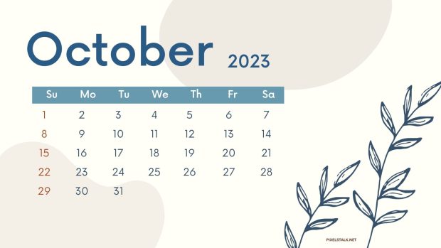 Free Download October 2023 Calendar Desktop Wallpaper (2).