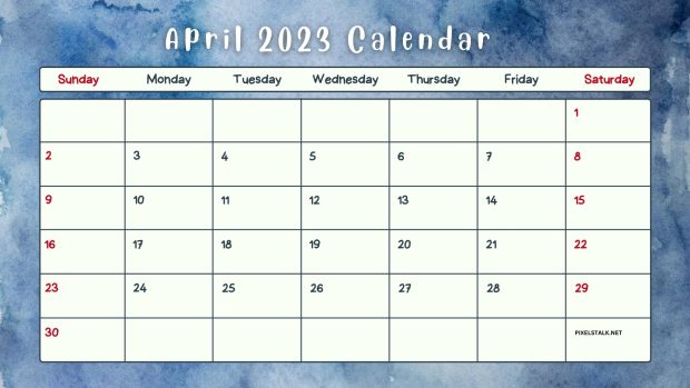 Free download April 2023 Calendar Wallpaper.