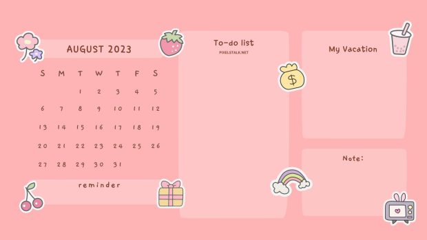 Free download August 2023 Calendar Backgrounds.