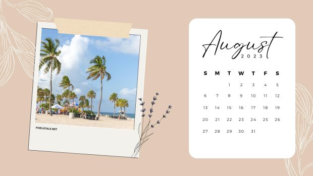 Free download August 2023 Calendar Wallpaper.