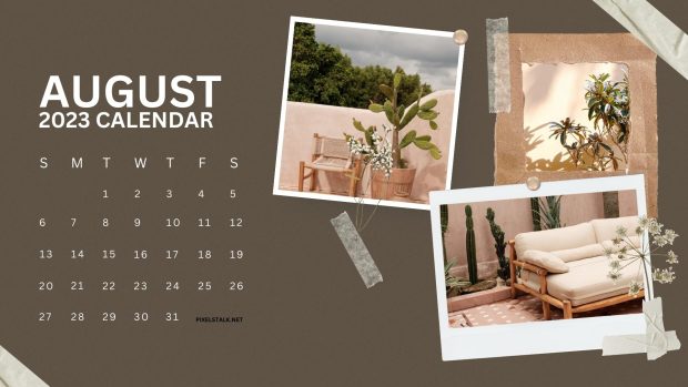 Free download August 2023 Calendar Wallpaper HD.