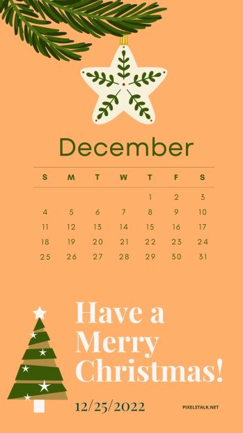 Free download December 2022 Calendar Phone Wallpaper HD.