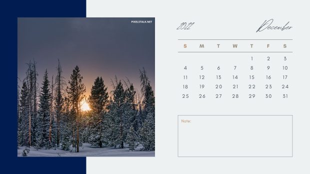 Free download December 2022 Calendar Wallpaper.