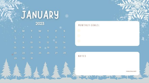 Free download January Calendar 2023 Background.