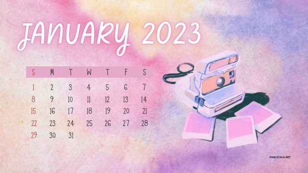 Free download January Calendar 2023 Background HD.