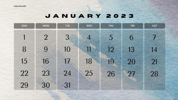 Free download January Calendar 2023 Wallpaper HD.