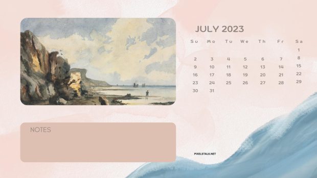 Free download July 2023 Calendar Image.