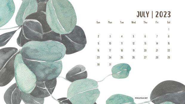 Free download July 2023 Calendar Wallpaper.