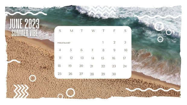 Free download June 2023 Calendar Wallpaper.