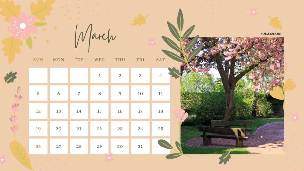 Free download March 2023 Calendar Background HD.