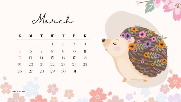 Free download March 2023 Calendar Wallpaper.