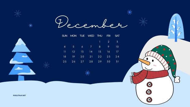 HD Background December 2022 Calendar.