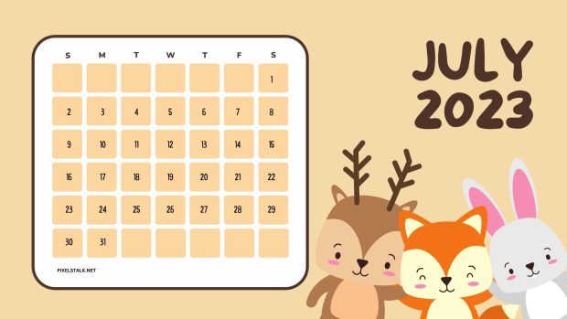 HD Wallpaper July 2023 Calendar.