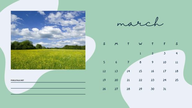 HD Wallpaper March 2023 Calendar.