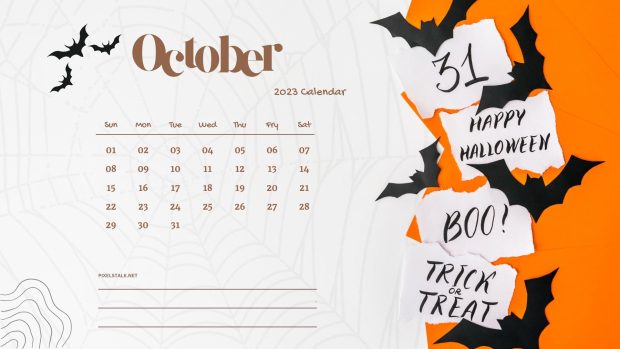 Halloween October 2023 Calendar Backgrounds HD.