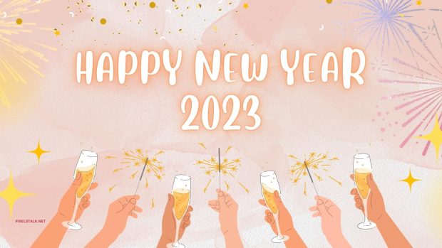 Happy New Year 2023 HD Wallpaper.