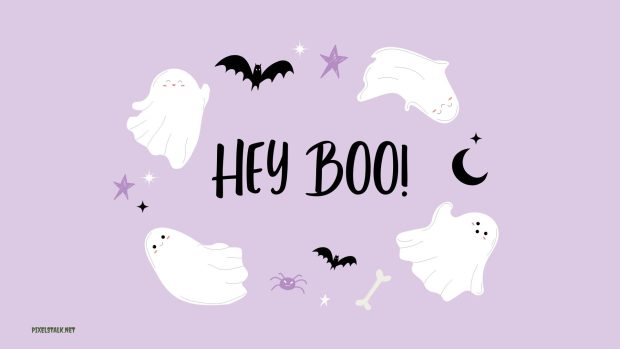 Hey Boo Halloween Wallpaper download now.