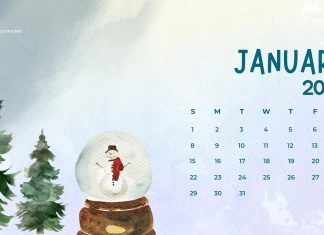 January Calendar 2023 Background Free Download.