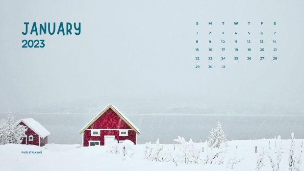 January Calendar 2023 Background HD Free download.
