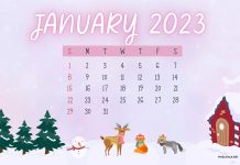 January Calendar 2023 Desktop Wallpaper.
