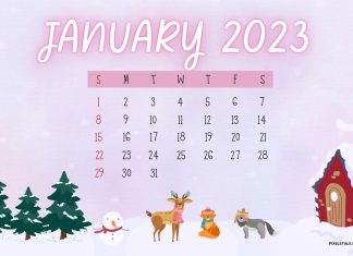 January Calendar 2023 Desktop Wallpaper.