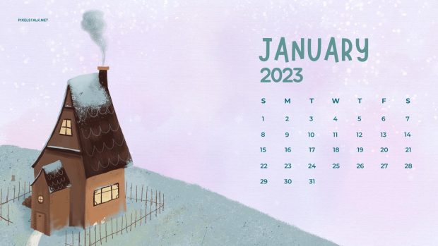 January Calendar 2023 Wallpaper Computer.