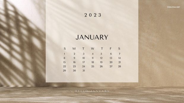 January Calendar 2023 Wallpaper HD.
