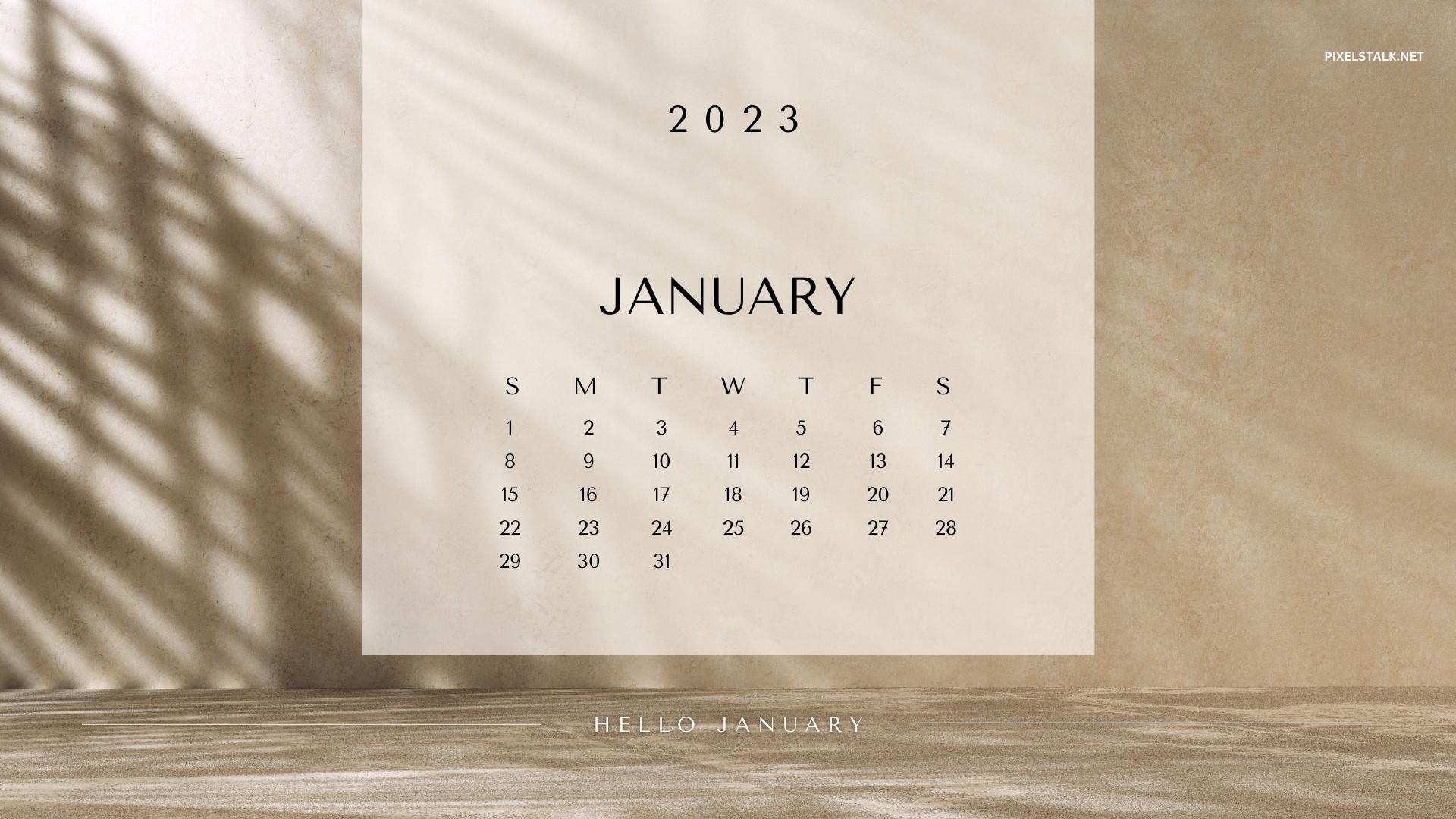 January 2023  Its 2023 Desktop Calendar Free January Wallpaper