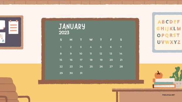 January Calendar 2023 Wallpaper High Quality.