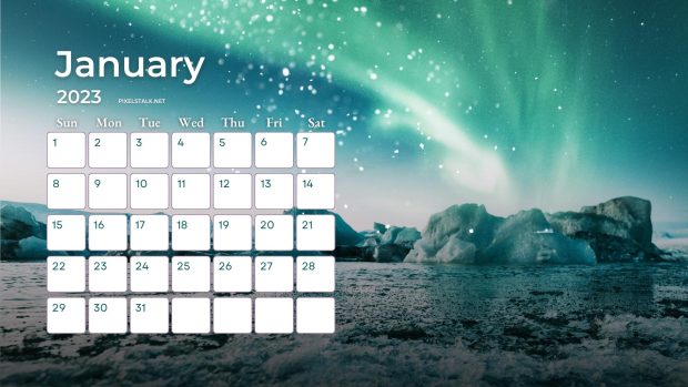 January Calendar 2023 Wallpaper High Resolution.