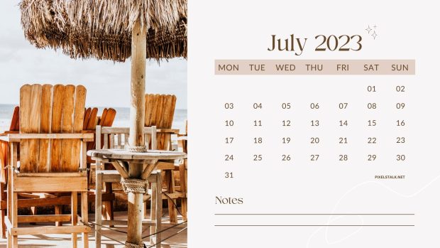 July 2023 Calendar Backgrounds HD 1080p.