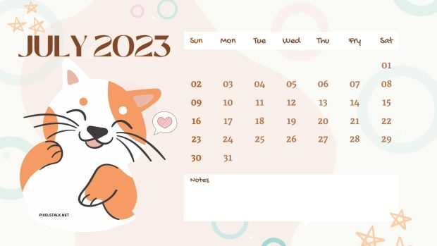 July 2023 Calendar Backgrounds High Resolution.