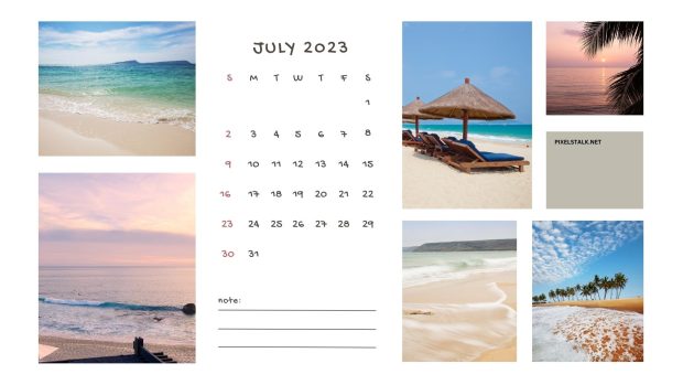 July 2023 Calendar Desktop Backgrounds.