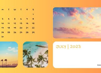 July 2023 Calendar HD Wallpaper Free download.