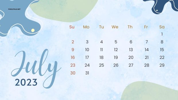 July 2023 Calendar Wallpaper Free Download.