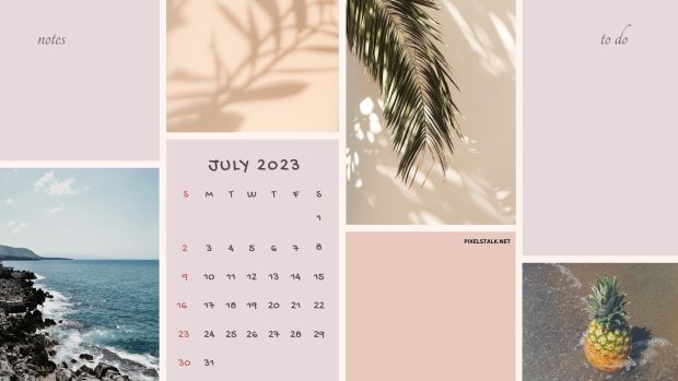 July 2023 Calendar Wallpaper HD.