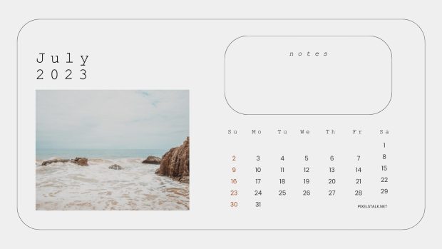 July 2023 Calendar Wallpaper HD.