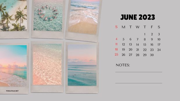 June 2023 Calendar Aesthetic Wallpaper HD.