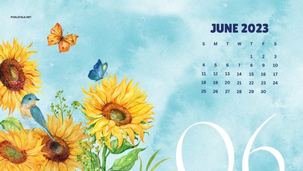 June 2023 Calendar Desktop Wallpaper.
