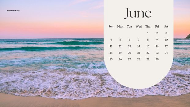 June 2023 Calendar Wallpaper HD 1080p.