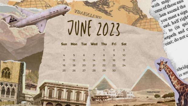 June 2023 Calendar Wallpaper HD.