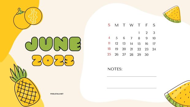 June 2023 Calendar Wide Screen Wallpaper HD.